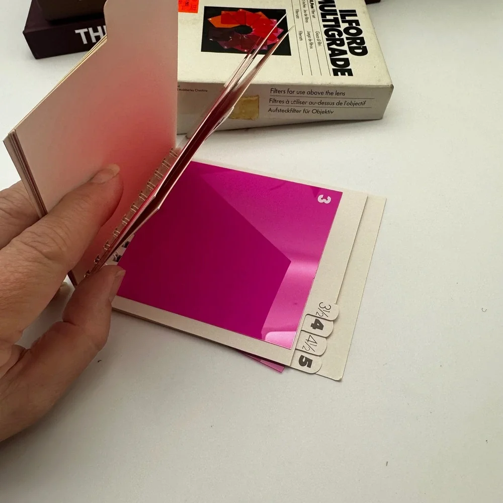 Vintage Ilford Multigrade 3.5x3.5 Darkroom Filter Set B&W Printing